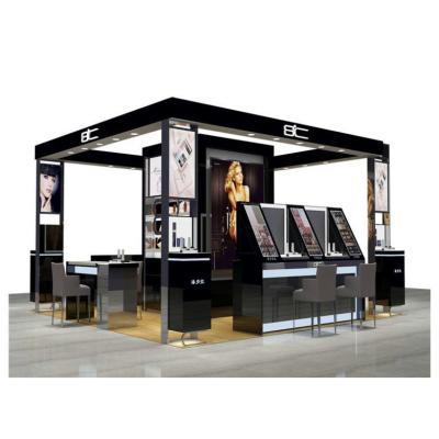 China Mall/shipping mall retail store cosmetic kiosk product exhibition booth design makeup cosmetic display cabinet for sale