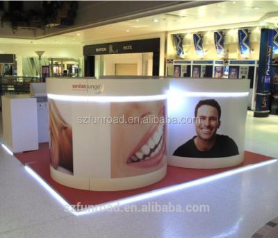 China Factory direct sale mall lighting teeth whitening kiosk design for sale for sale