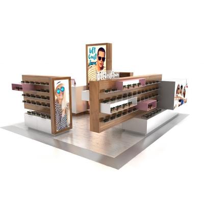 China MDF mall eyewear kiosk modern design with sunglass kiosk factory price for sale