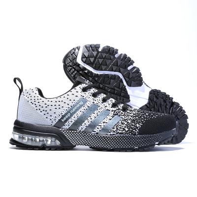 China Cushioning Popular Design Big Size Sneaker Sport Running Best Men's And Women's Shoe-Black White Casual Walking Shoes for sale