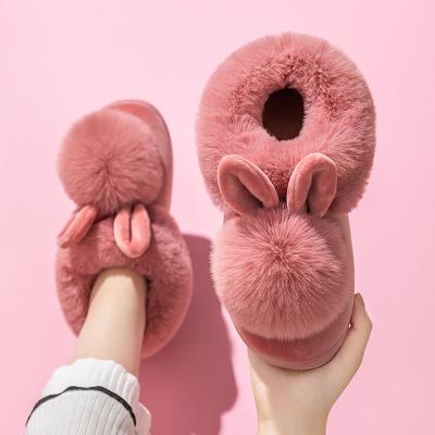 China Fashion Trend Women Fashion Fluffy Slippers Warm Comfortable Faux Fur Cross Indoor Floor Slips Flat Soft Hairy Ladies Female Celebrities Flip Flop for sale