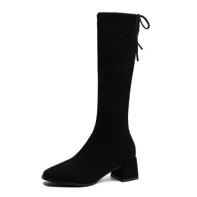 China Women's Black Luster Women's Rubber Boots Comfortable Non-slip Waterproof Wholesale Waterproof for sale