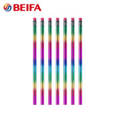 China office & School Pencil Beifa Brand MA0014 Rainbow Color Student Stationery Wooden Color Pencil Set for sale