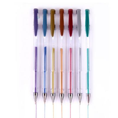 China GA1030-7 brand custom advertising glitter Beifa cheap price fancy glitter gel ink pen for sale