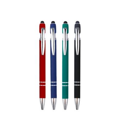 China Custom Printing Multi Function Stylus Pen Promotional Ballpoint Pen With Retractable Logo for sale