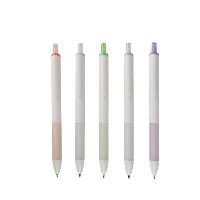 China 0.7mm Normal Creative 1.0mm Advertising Customized Click Plastic Semi Gel Pens For School Office Use for sale