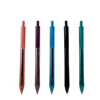 China office & Cheap Promotional Translucent Plastic Tip School Pen KB183800 Pen With Clip for sale