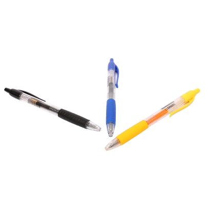 China Popular Soft Handle Retractable Executive Gift Plastic Gel Ink Plastic Ballpoint Pen Promotional Medium Pen for sale