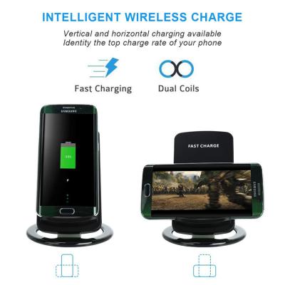 China Fast 10W Induction Charge Portable Mobile Cell Phone Qi Wireless Charger STAND For Iphone And Samsung For Apple for sale