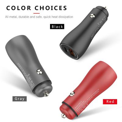 China PD+QC3.0 CAR CHARGER FAST USB CAR CHARGER Compatible with all smart phones, type-c fast car charge for sale