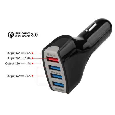 China 7A 4 USB CAR CHARGER  Universal Compatible USB CAR CHARGER for all electronics cheap price for sale