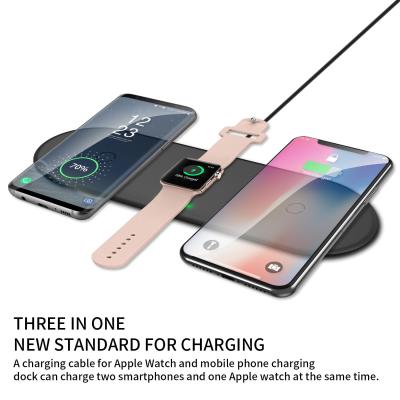 China 3 IN 1 WIRELESS CHARGER 12W Multi-function Simultaneously Fast Wireless Charger For Apple Watch For iPhone For Apple for sale