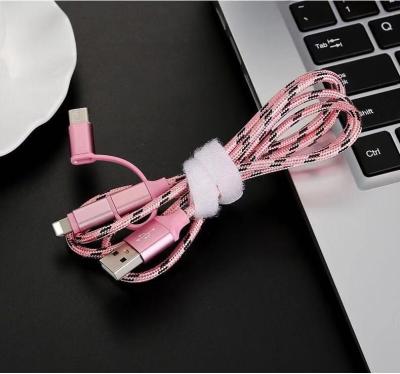 China 3 IN 1 SYNC AND CHARGE CABLE, LIGHTNING MICRO TYPE-C FOR ALL SMART PHONES CHARGING AND DATA TRANSFER for sale