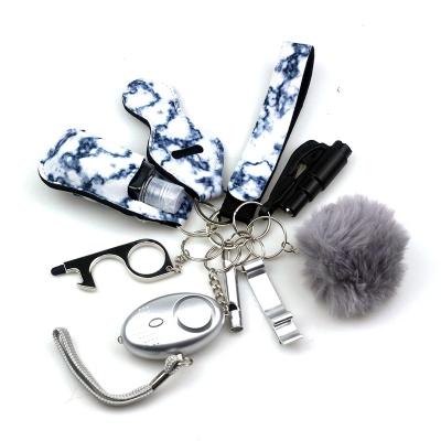 China Wholesale Personal Protective Metal Self-defense Key Chain Set For Women Children Safety Outdoor Self-defense Key Chain Accessories for sale