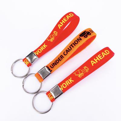 China Events Wholesale Silicone Keychains With Logo Custom Promotional Silicon Wristlet Key Chain Wristband Bulk Rubber Keychain for sale