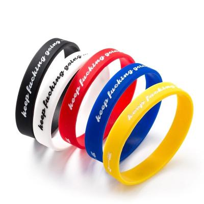 China Wholesale Kids Wristband Men Wristband Silicone Promotional Promotional Advertising Custom Rubber Wrist Bands for sale