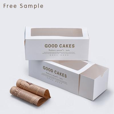 China Lipack Snack Paper Box Small Luxury Custom Biodegradable Luxury Cake Pastry Chocolate Packaging Box Clear Window for sale