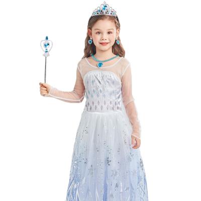 China Breathable PRINCESS VALLEY Spring and Autumn New Model Elsa Dress For Kids Cosplay Costume Fancy Halloween Christmas Party for sale