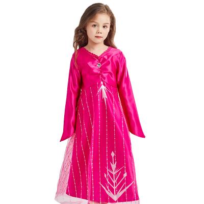 China Breathable Girls Frozen 2 Elsa Princess Dress Long Sleeve Cos Kids Backless Gowns for sale