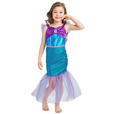 China Breathable Summer Mermaid Dress for Girls Polyester Sleeveless Birthday Party Gifts Dress Up Clothes for sale