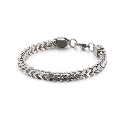 China Fast Delivery Wholesale Fashion Luxury Mens Jewelry High Polished Stainless Steel Link Chain Bracelet for sale