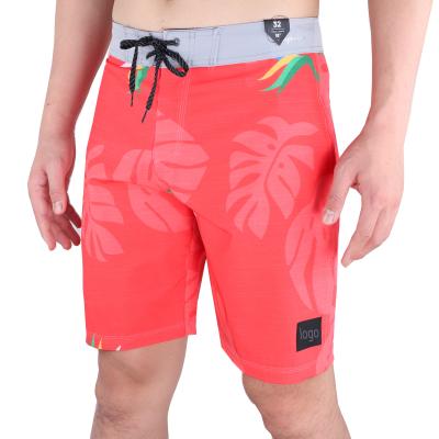 China Summer Character QUICK DRY Flamingo Pattern Print Hawaiian Shorts Swim Trunks Custom Logo Panel Shorts 4 Way Stretch for sale