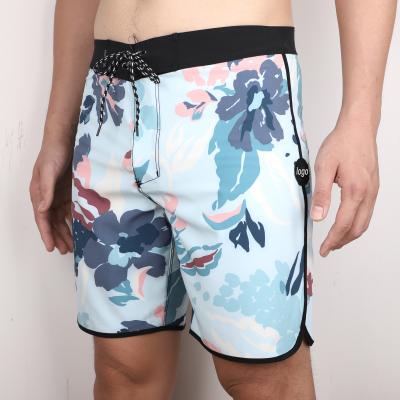 China QUICK DRY Summer Big Flower Pattern Print Hawaiian Shorts Swim Trunks Logo Man Swim Trunks Custom Made 2021 Mens Short Pants for sale