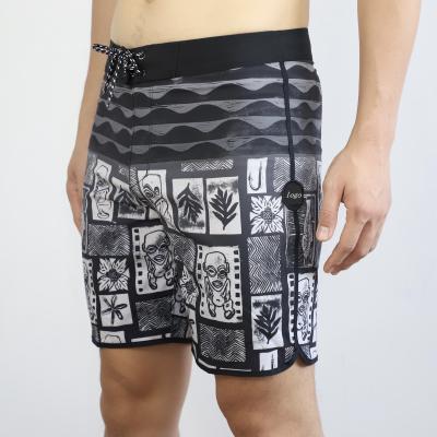 China QUICK DRY Custom OEM Print Mens Swimwear Beach Shorts Recycled 4 Way Stretch Boardshorts for sale