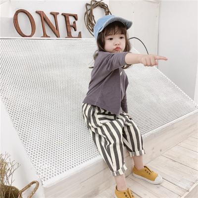 China Autumn Fashion Breathable Pure Color Cotton Jean Long Pants Unisex 2021 Children for sale