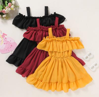 China 2021 Color High Quality Pure Cotton Breathable Kids Girls Sleeveless Dresses for sale