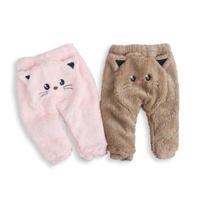 China Cat Trousers Unisex Baby Warm Breathable Winter Solid Color Casual Cute Thick Pants for sale