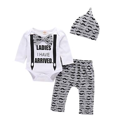 China 2021 Breathable Autumn Letter Print Long Sleeve Tops And Panty Set Baby Clothes For Newborn for sale