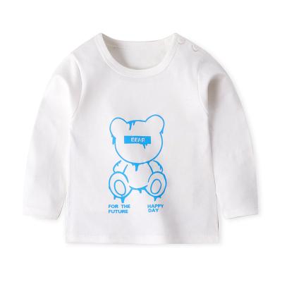 China 2021 Breathable High Quality Printing Long Sleeve Round Collar Kids Boy T-shirt for sale