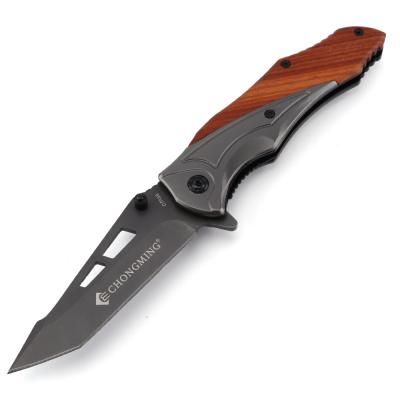 China Amazon Best Selling Wood Custom Military Armies Non-variable Pocket Blade Knife Handmade Camping Hunting for sale