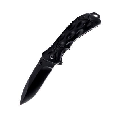 China Hot Sale Non-variable OEM Black Coated Army Tactical Aluminum Handle Increasing Survival Pocket Knife for sale