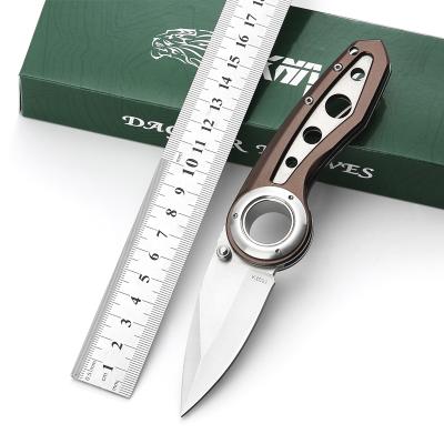 China Popular Aluminum Handle Good Quality Self-defense Hollow Cutter Folding Outdoor Camping Knife for sale