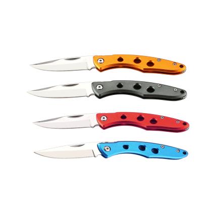 China High hardness colorful aluminum handle folding knife can be used for gifts and outdoor survival for sale