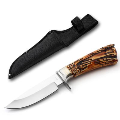 China Excellent Single Pom Boning Handle Japanese Outdoor Camping Hunting Fixed Blade Knife for sale