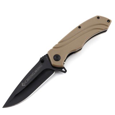 China Light weight ready to ship cheap custom outdoor hunting camping folding knife for pocket plastic handle for sale