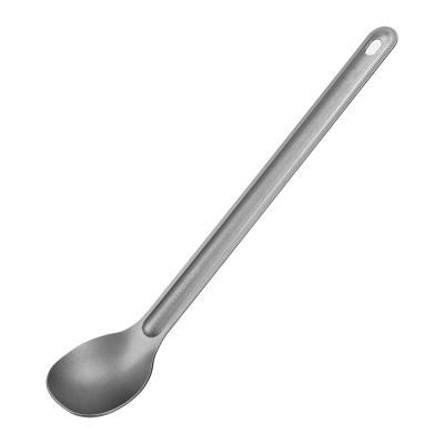 China Sustainable Long Handle Spork Spoon Cutlery Dinner Spoon Outdoor Camping Backpacking Pure-Titanium Picnic for sale