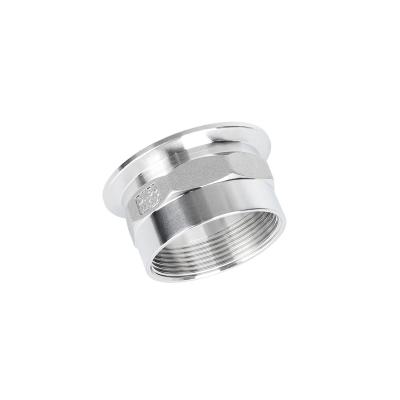 China 304/316L Stainless Steel Thread FerruleTri Flange Thread Pipe Fitting Stainless Steel Connection for sale