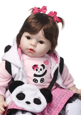 China Wholesale soft 20" Girl Doll Silicone Vinyl Reborn Children Toys Reborn Baby Dolls Bebe Gift Boneca Reborn Silicone House Toys for sale