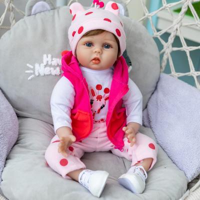 China Wholesale 22inch Soft Soft Body Reborn Baby Doll With Clothes Fashion Doll Cute Friend Kid'; s Toys Pretend Game Toys Christmas G for sale