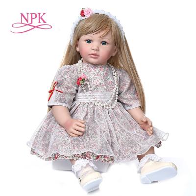 China 60CM Softly Doll Princess Reborn Toddler Girl High Quality Collectible Doll With Blonde Hair Ultra Long Doll Handmade Doll for sale