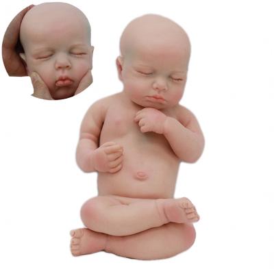 China 18inch Soft Painted Bebe Doll Kits Veins Visible Loulou Full Solid Silicone Reborn Boy Kit With 3D Skin Paint for sale