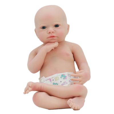 China Handmade Painted Reborn Doll Boneca Reborn Corpo De Silicone Of 18Inch April Solid Soft Silicone Bebe DIY Reborn Doll for sale