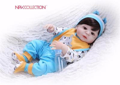 China New 57CM Full Body Soft Silicone Girl Reborn Babies Doll Toys Cute Prince Hair Babies Doll Wig Birthday Gift Best Christmas Gift for sale