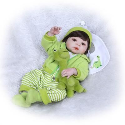 China Full Body Silicone Reborn Girl Baby INSTANT 56cm - Doll Toys Lifelike Baby Dolls Kid Brithday Reborn Bebe Alive Reborn Bonecas Gift for sale