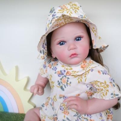 China SNAPSHOT 60CM Reborn Toddler Girl Completed Doll In Picture Hand Paint Doll With Genesis Paint High Quality 3D Skin Doll for sale