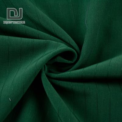 China Junno Sustainable Textile Marketing Green Striped Texture Garments Woven 100% Viscose Jacquard Fabric for sale